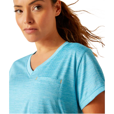 Ariat Women's Rebar Evolution Logo T-Shirt - Norse Blue - Image 4
