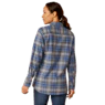 Ariat Women's Rebar Flannel DuraStretch Work Shirt - True Navy - Image 2