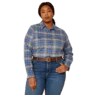Ariat Women's Rebar Flannel DuraStretch Work Shirt - True Navy - Image 3