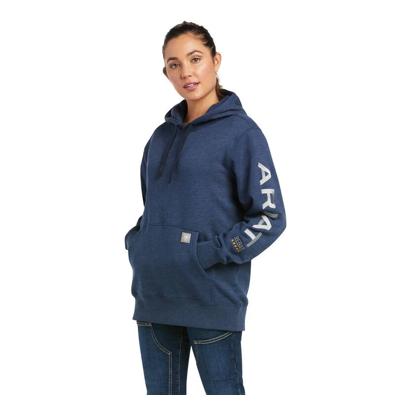 Ariat Women's Rebar Graphic Hoodie - Blue Indigo/Night Sky - Image 2