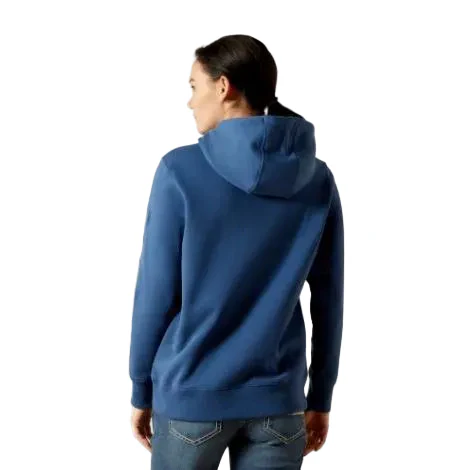 Ariat Women's Rebar Graphic Hoodie - Ensign Blue/Endless Sky - Image 2
