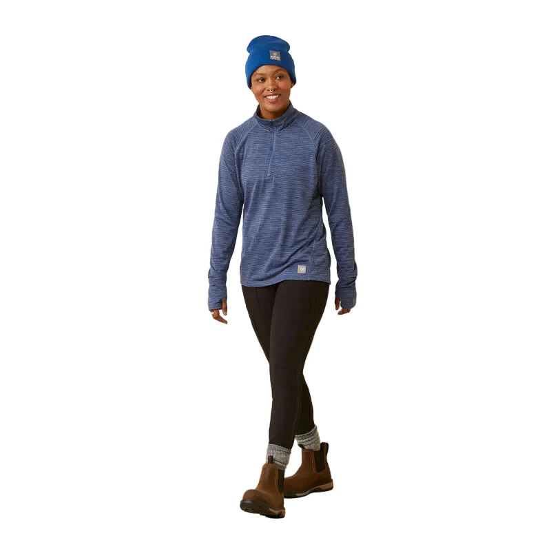 Ariat Women's Rebar Gridwork Baselayer 1/4 Zip Long Sleeve Shirt - Multiple Colours