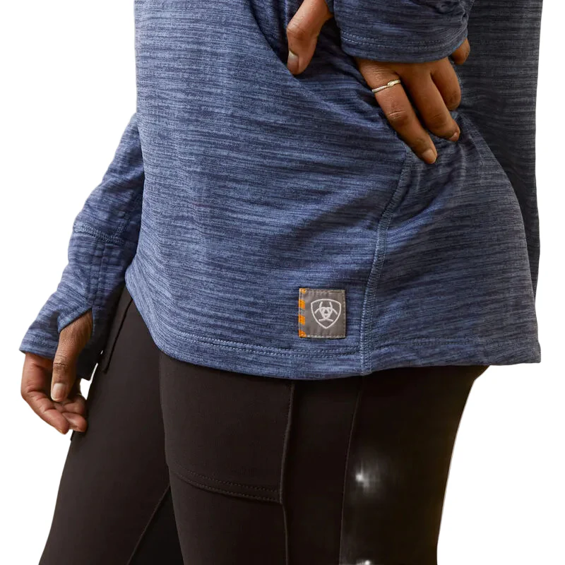 Ariat Women's Rebar Gridwork Baselayer 1/4 Zip Long Sleeve Shirt - Multiple Colours - Image 7