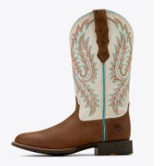 Ariat Women's Round Up Wide Toe Stretch fit Western Boot-  Sandstorm - Image 3
