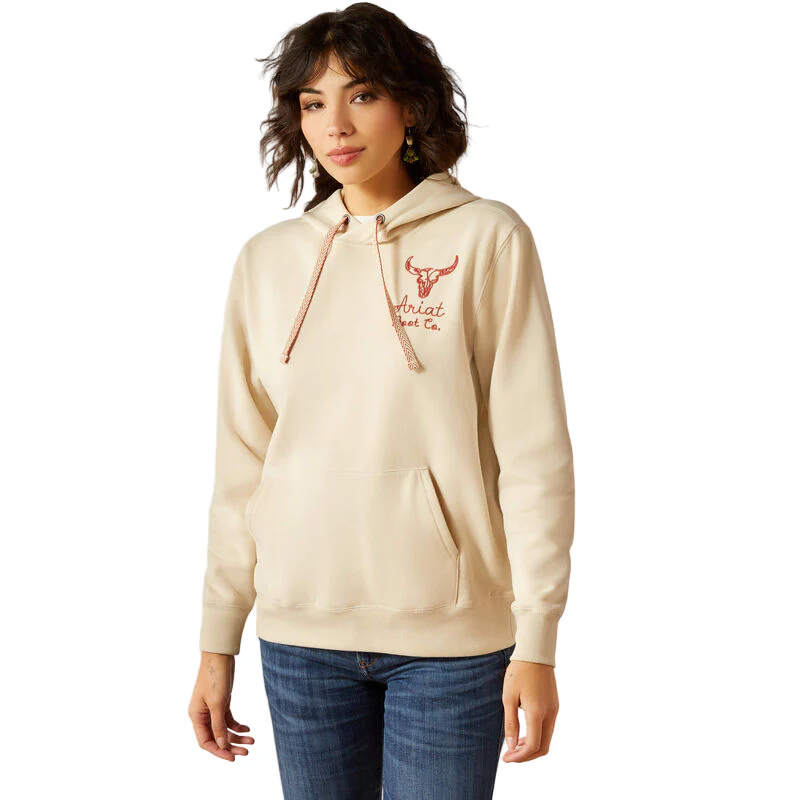 Ariat Women's Stitch Long Sleeve Hoodie - Oyster Grey