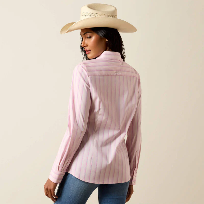 Ariat Women's Team Kirby Long Sleeve Button Shirt - Super Pink Ombre - Image 2