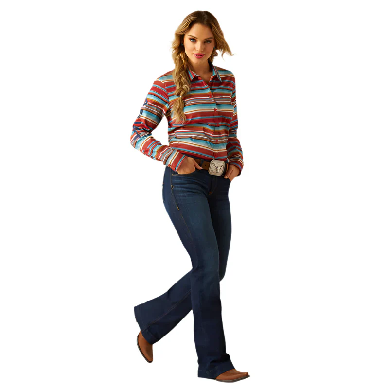 Ariat Women's Team Kirby Stretch Shirt - Iris Serape - Image 3