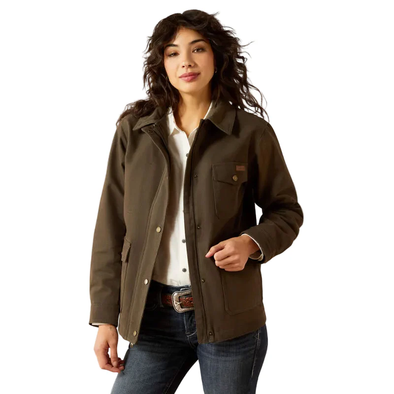 Ariat Women's Western Canvas Chore Jacket - Earth