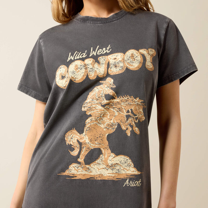 Ariat Women's Wild West Tee Dress - Charcoal Mineral Wash - Image 3