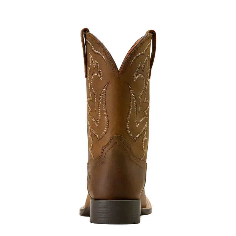 Ariat Youth Deer Ridge Wide Square Toe Western Boot- Distressed Brown - Image 4