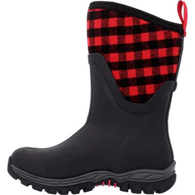 Muck Womens Arctic Sport II Mid Boots - Black/Red Plaid  FINAL SALE - Image 2