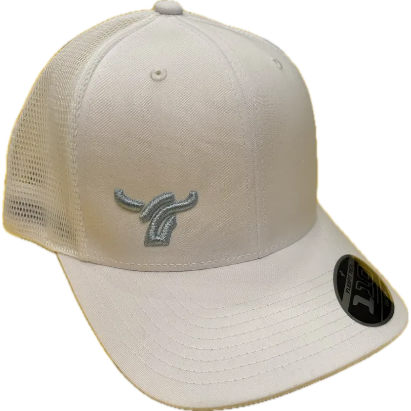 B8 Ranch Apparel 110 Flexfit Black Mesh with Small Baby Blue Logo - Multiple Colours - Image 2