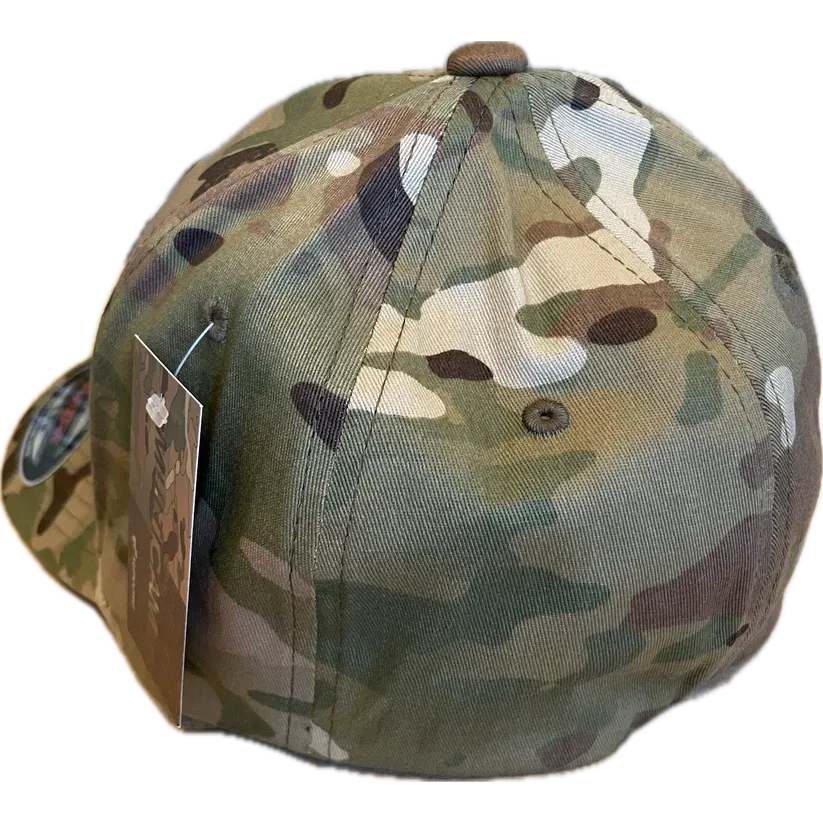 B8 Ranch Apparel Flexfit Camo Cap with Large Logo - Multicam Camo - Image 2