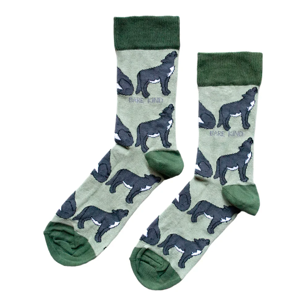 Bare Kind Bamboo These Socks Save Wolves Socks