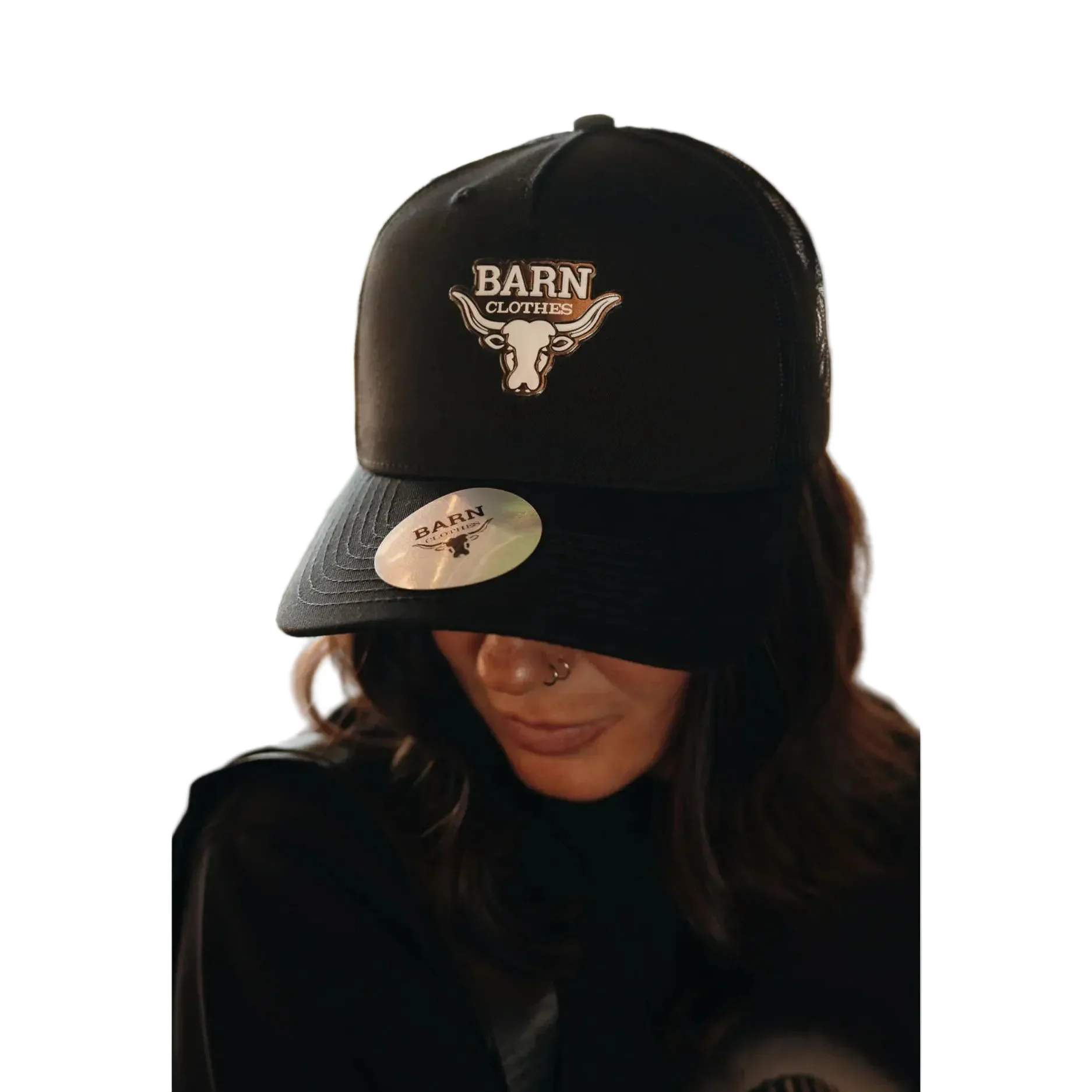 Barn Clothes Black Angus Ball Cap - Black
