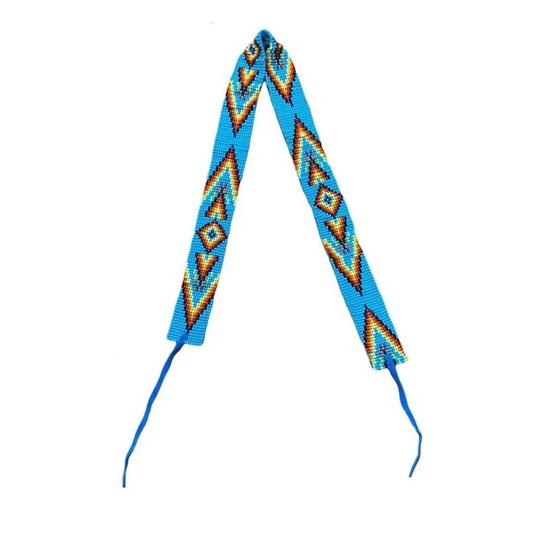 Western Fashion Czech Glass Beaded Hatbands w/Ties - Image 9