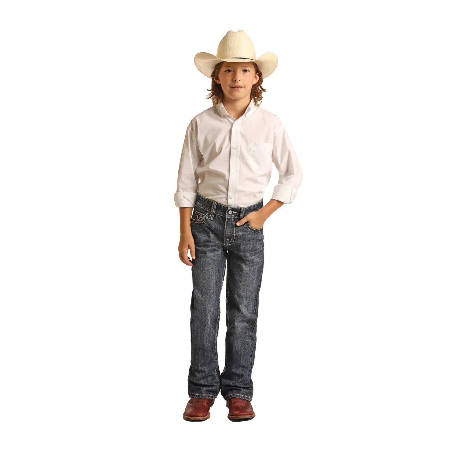 Rock & Roll Boys BB Gun Bootcut Jeans - Dark Vintage Wash