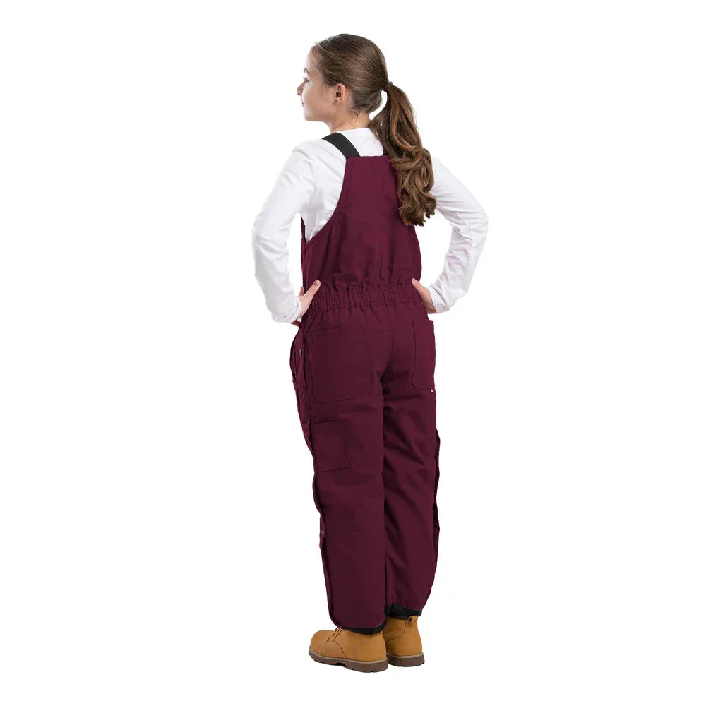 Berne Youth Washed Insulated Bib Overalls - Plum - Image 2
