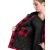 Berne Women's Heartland Hooded Shirt Jacket - Red & Black - Image 3