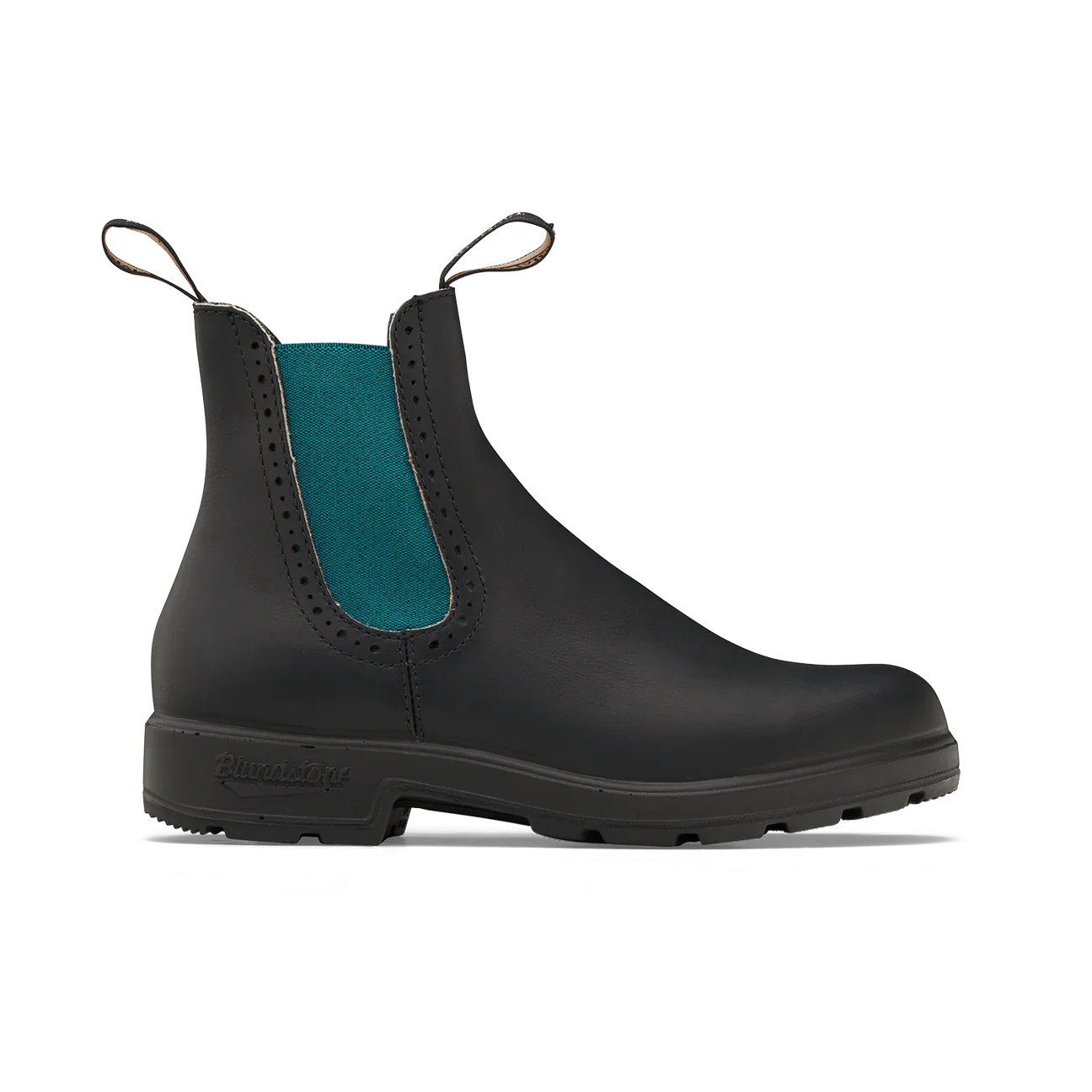 Blundstone Women's Original #2320 High Top - Black w/Green Elastic - Image 2