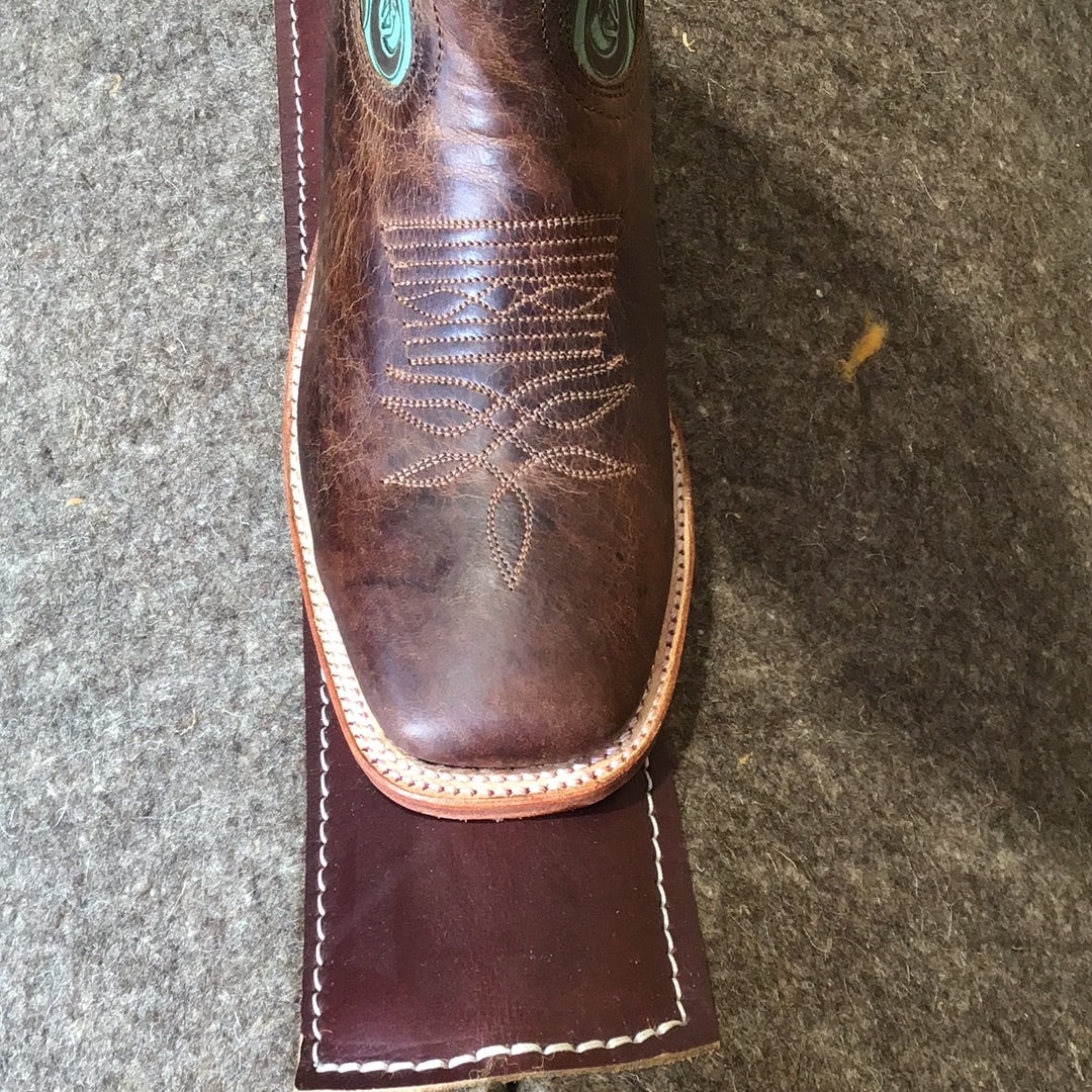 Boulet Women's Wide Square Toe Western Boots - Navajo Honey/Joker Turquoise Brown - Image 2