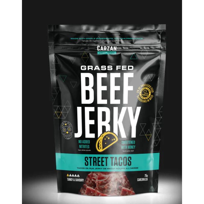 Carzan Street Taco Jerky Bag- 75g