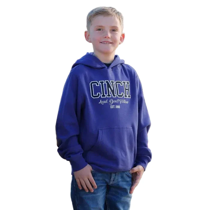 Cinch Boy's Lead Don't Follow Pullover Hoodie - Purple
