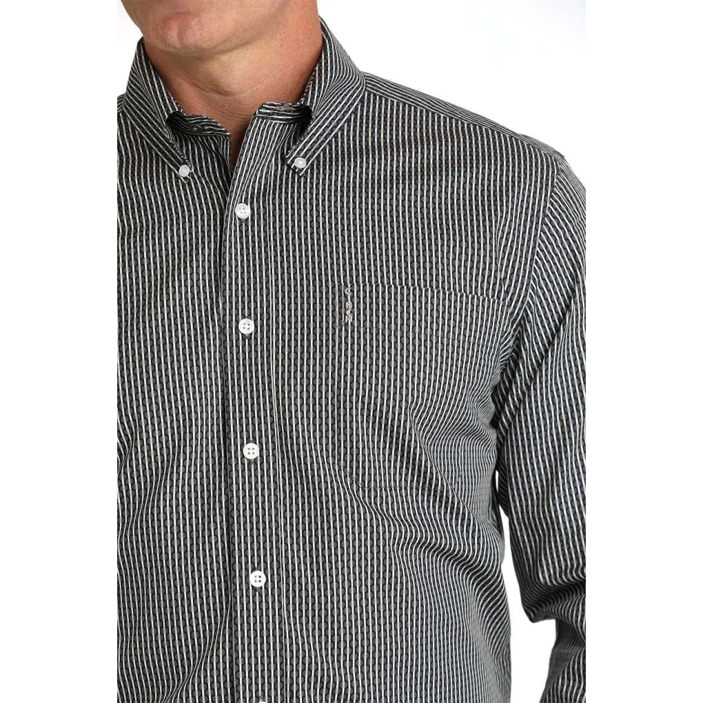 Cinch Classic Fit Long Sleeve Men's Modern Print Shirt - Black - Image 2