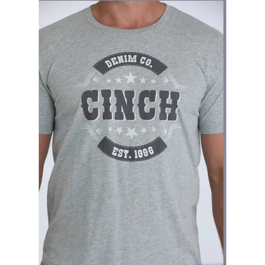 Cinch Men's Cinch Denim Co Cinch Short Sleeve Tee Shirt - Gray