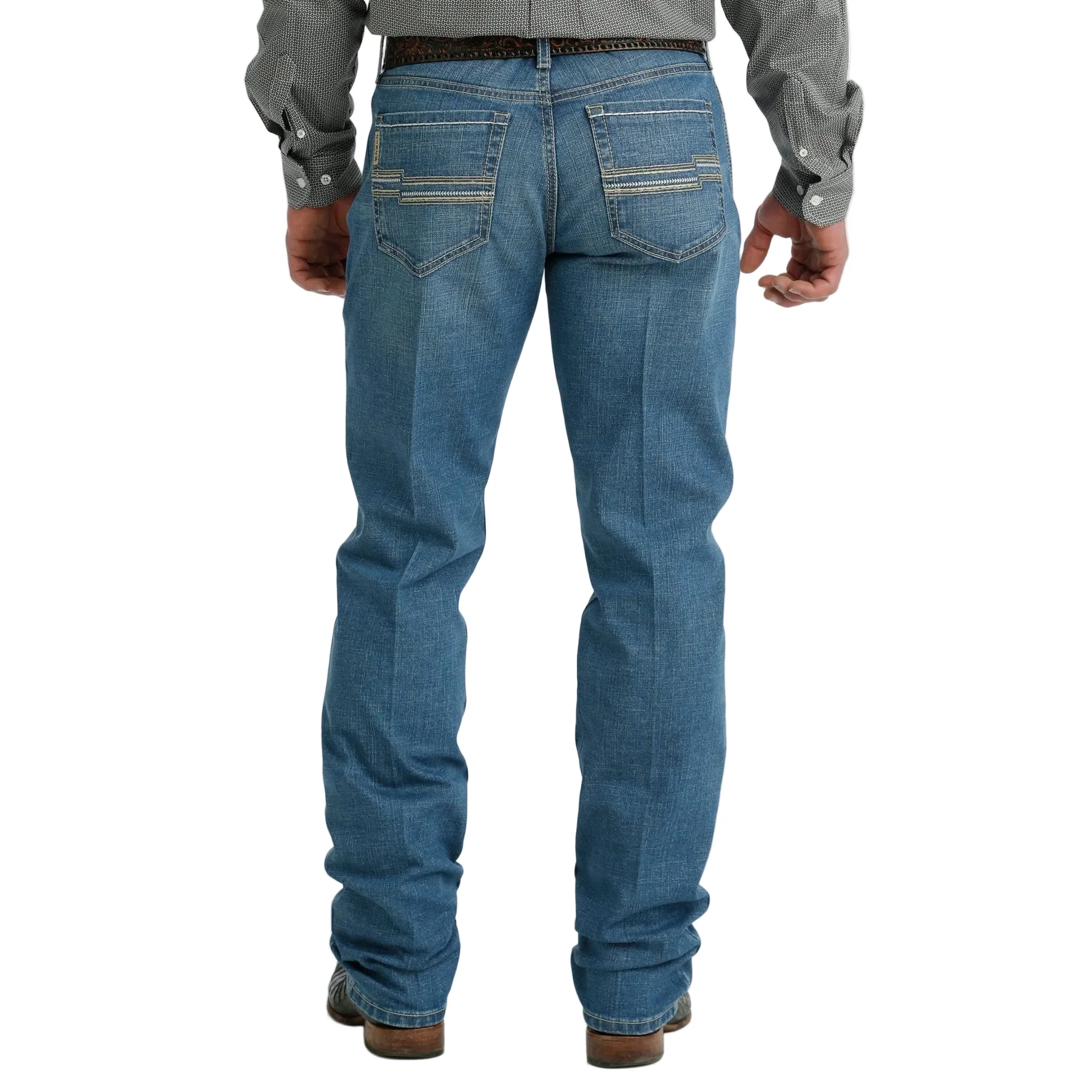 Cinch Men's Jesse Mid Rise Slim Straight Jeans - Medium Stonewash - Image 2