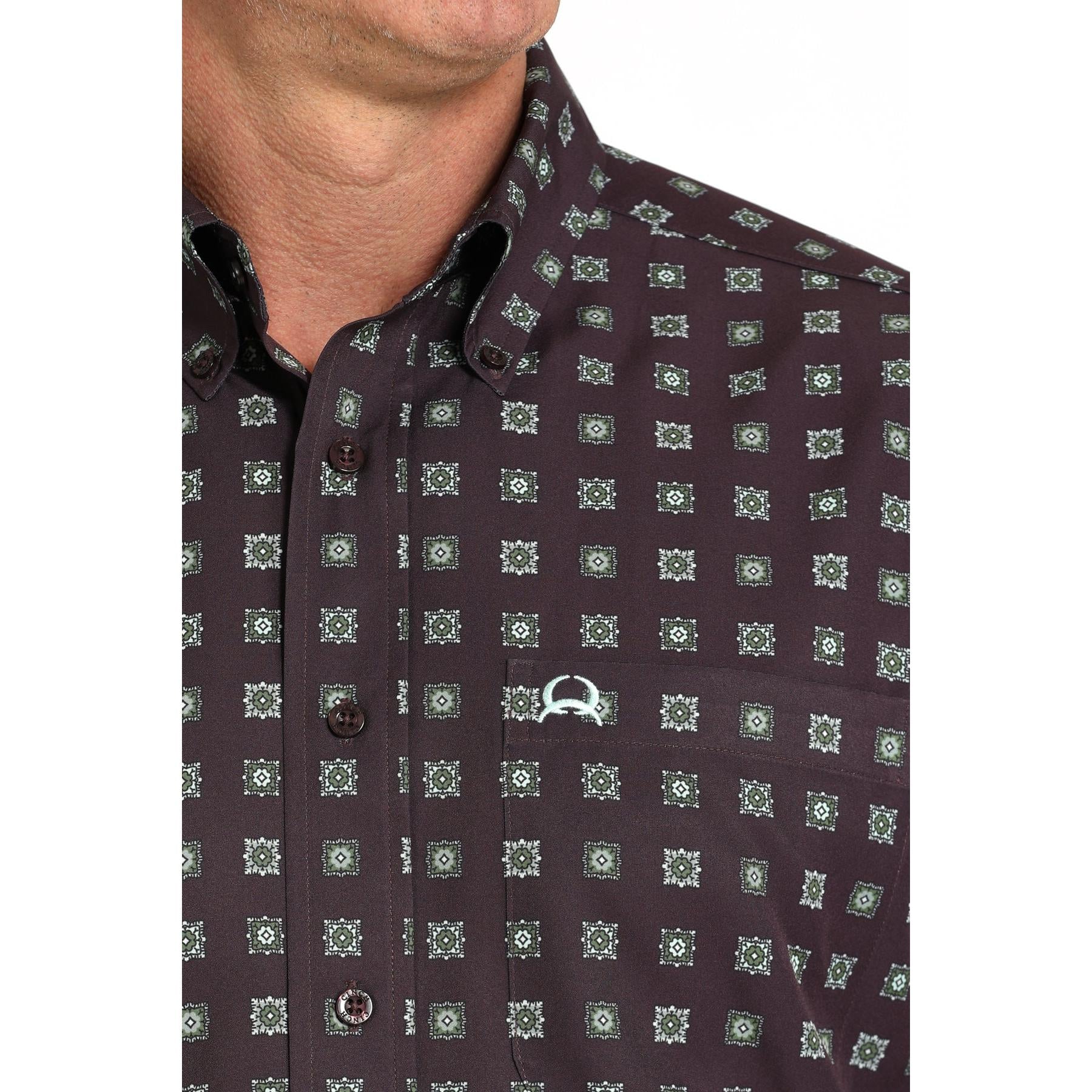 Cinch Men's Long Sleeve Print Arenaflex Shirt 725 - Purple - Image 2