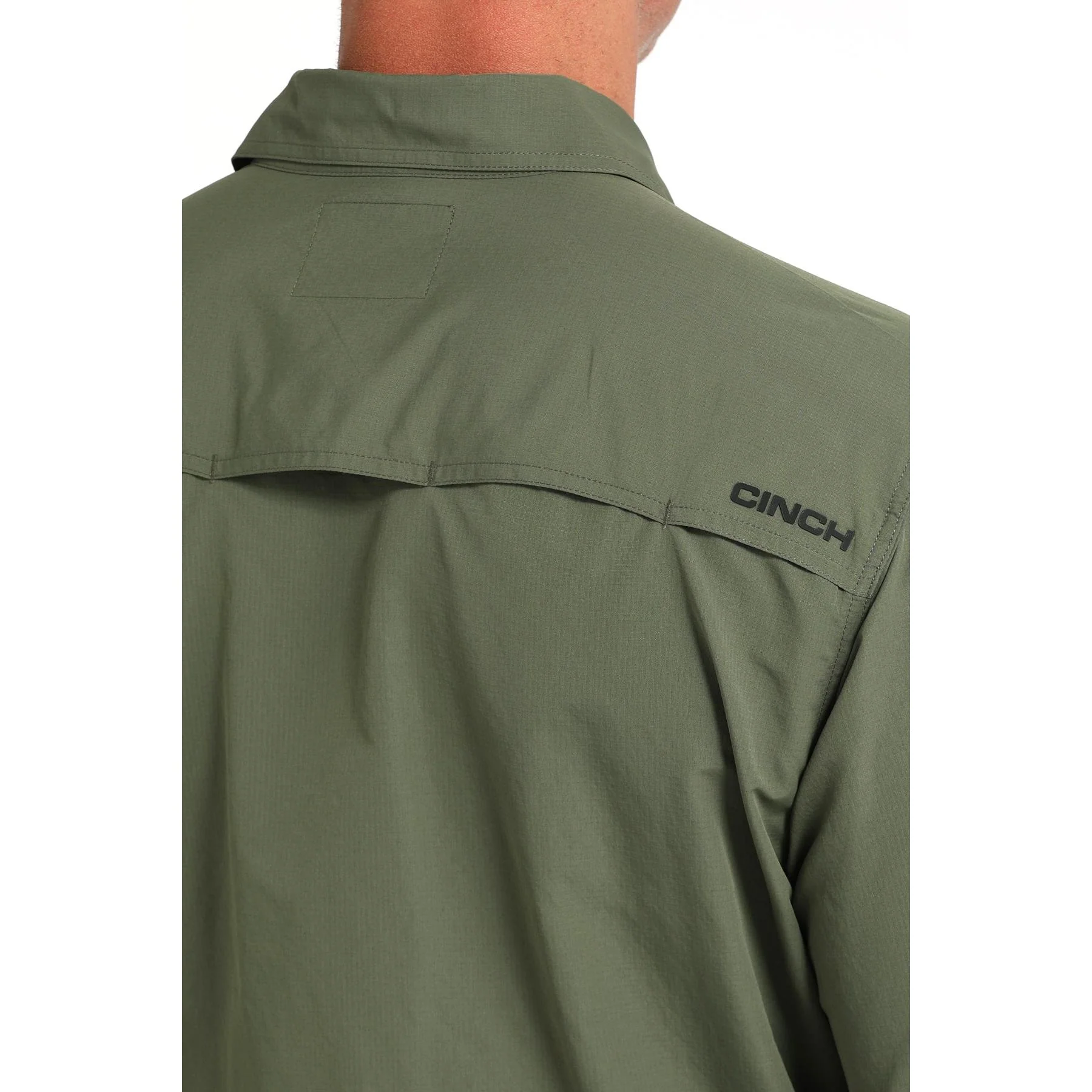 Cinch Men's Long Sleeve Solid Arenaflex Shirt 725 - Olive - Image 3