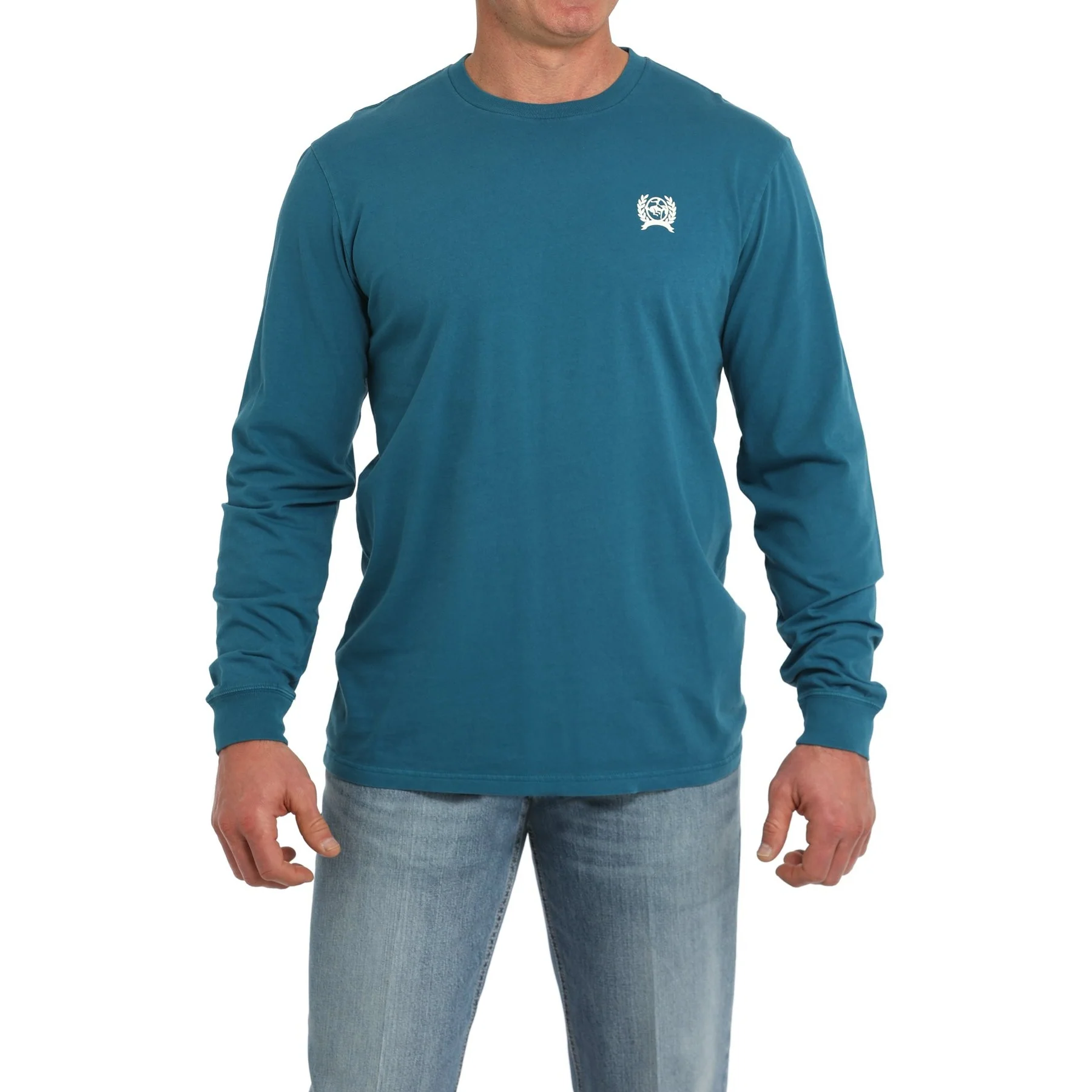 Cinch Men's Long Sleeve Tee Shirt - Teal - Image 2