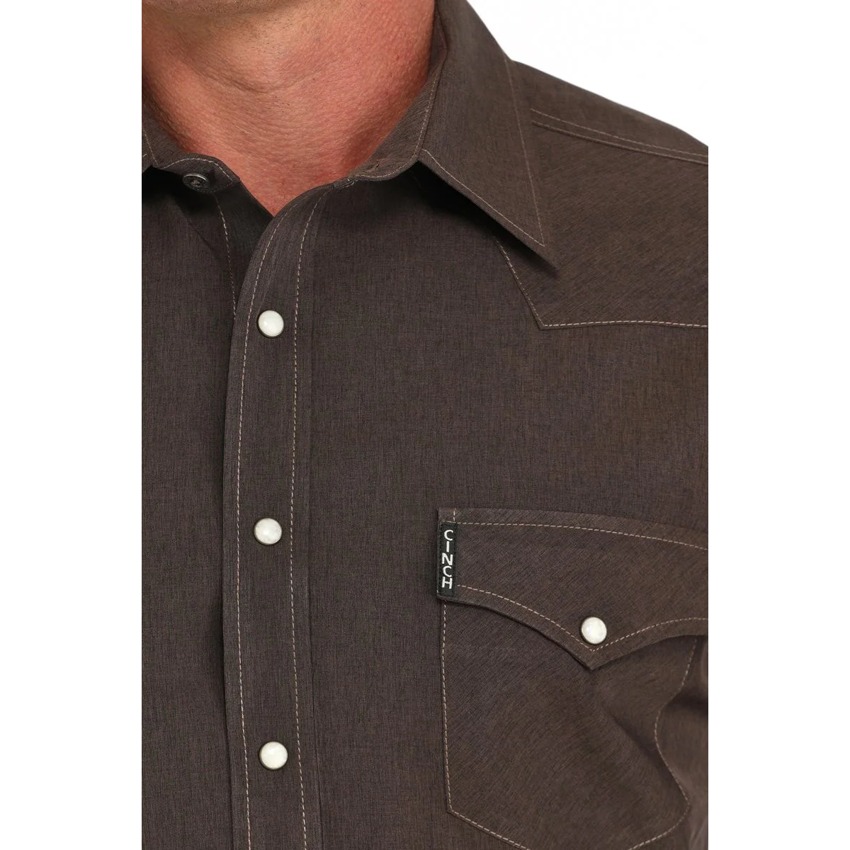 Cinch Men's Long Sleeve Western Shirt- Brown - Image 2