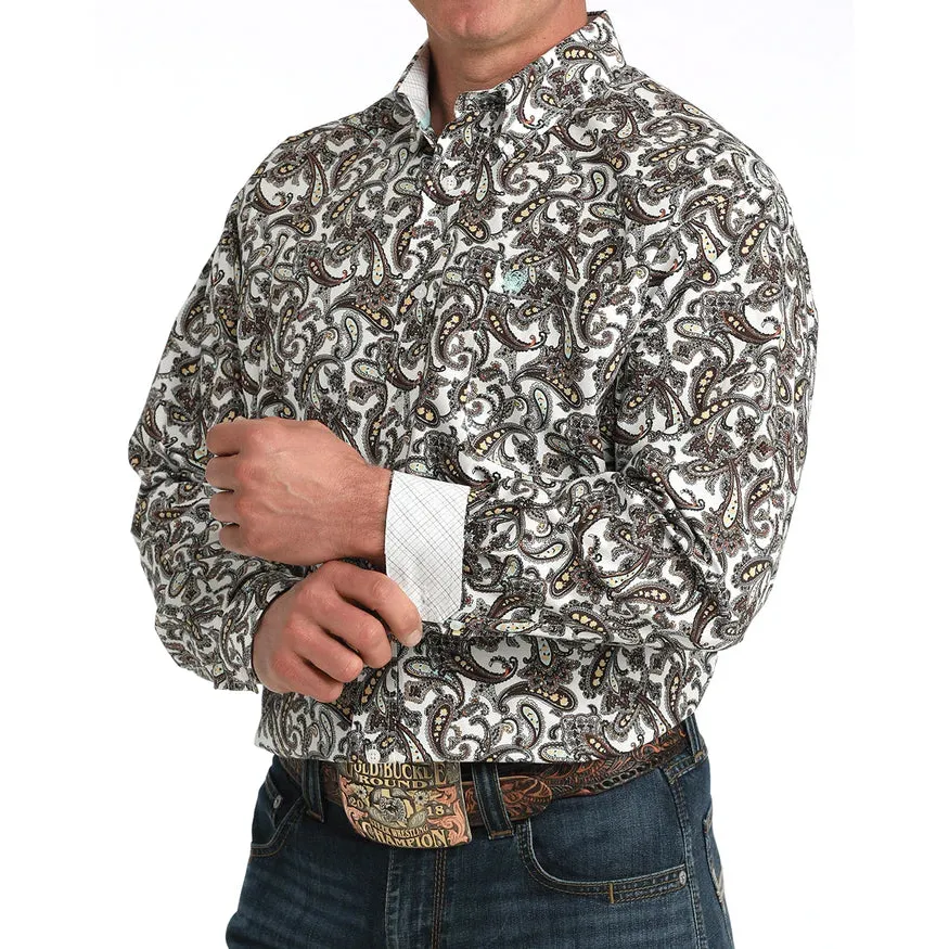 Cinch Men's Long Sleeve Western Shirt - White - Image 2