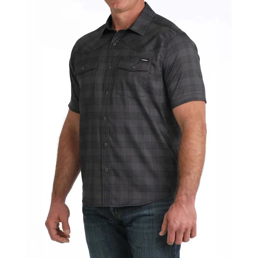Cinch Men's Short Sleeve Arena flex Camp Shirt - Black - Image 2
