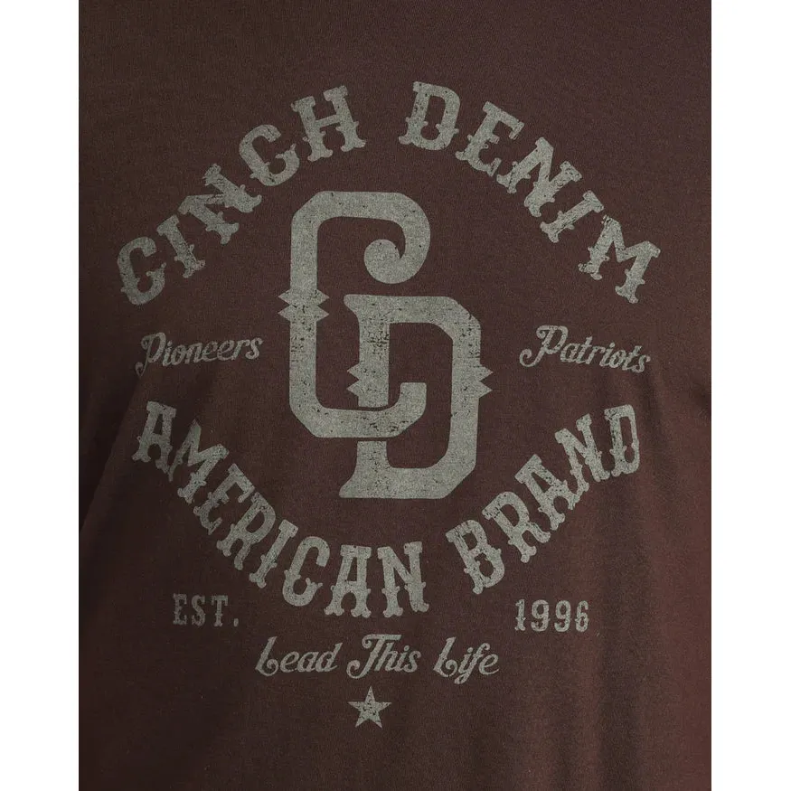 Cinch Men's Short Sleeve Graphic Tee Shirt - Brown - Image 3