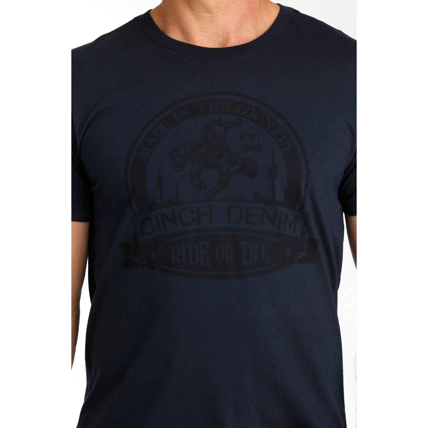 Cinch Men's Short Sleeve T-Shirt-NAVY - Image 2
