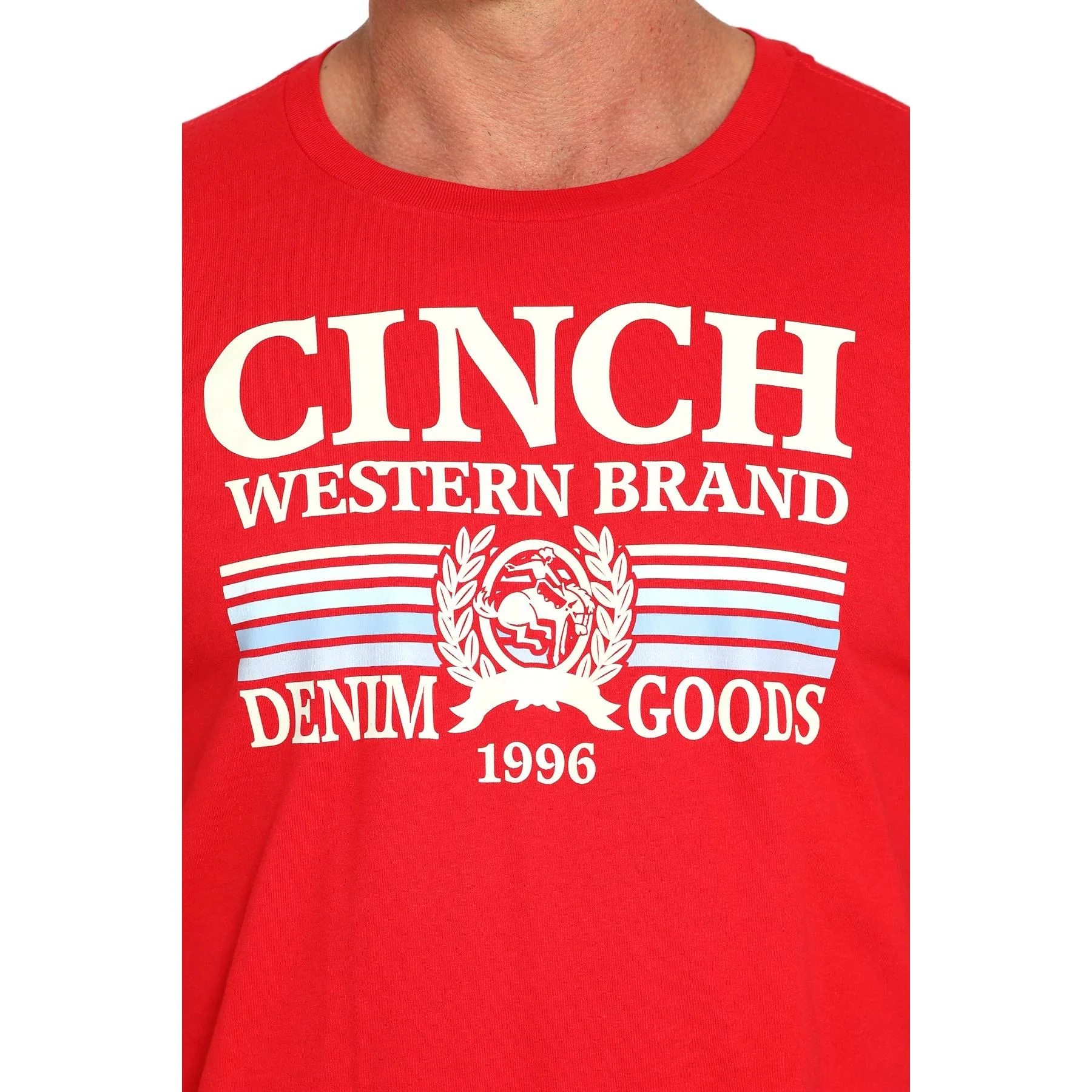 Cinch Men's Short Sleeve Tee Shirt 725  - Red - Image 2