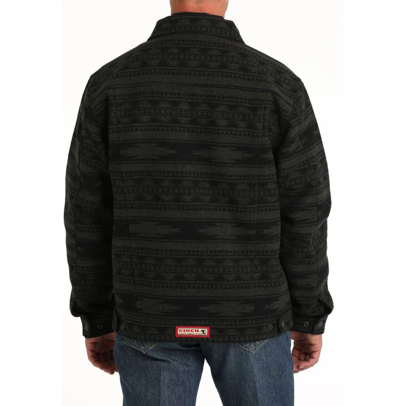 Cinch Men's Lined Trucker Jacket - Forest/Black - Image 2