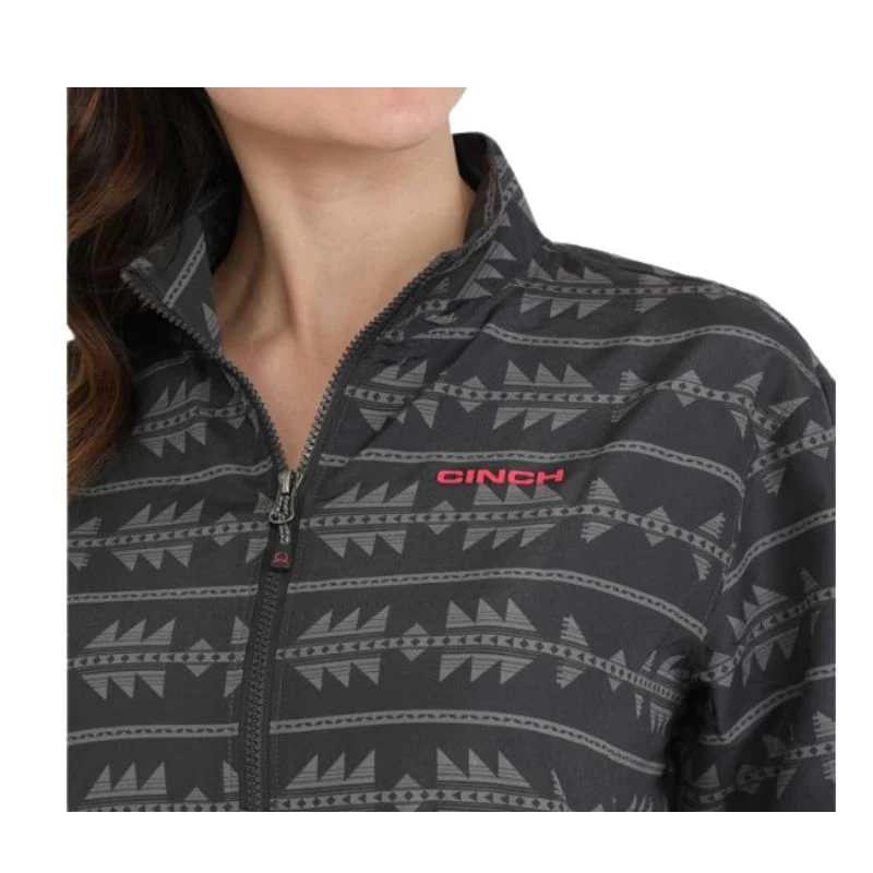 Cinch Women's 1/2 zip Pullover- Grey - Image 2