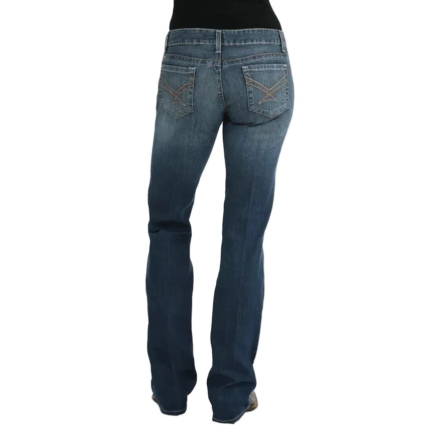 Cinch Women's Ada Relaxed Fit Jeans- Medium Stone - Image 2