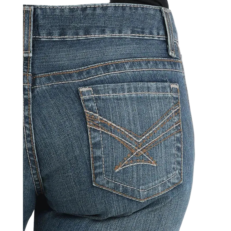 Cinch Women's Ada Relaxed Fit Jeans- Medium Stone - Image 3