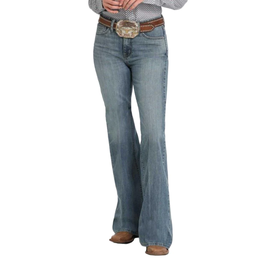 Cinch Women's Tatum  High Rise Trousers - Medium Wash