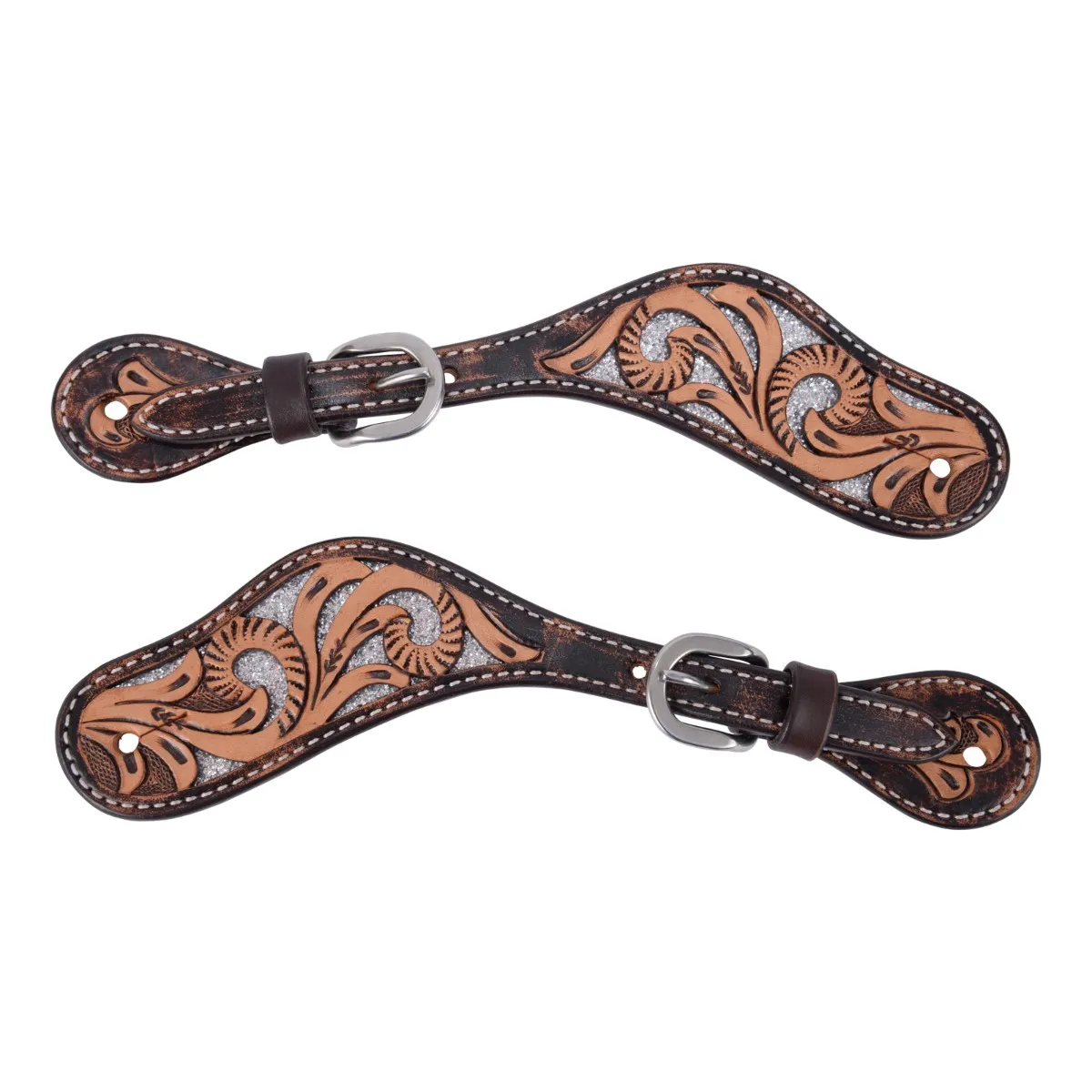 Circle Y Glitters in Motion Spur Straps