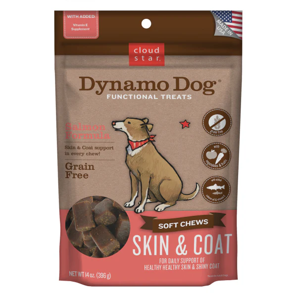 Cloud Star Dynamo Functional Soft Chews Skin Coat - Salmon