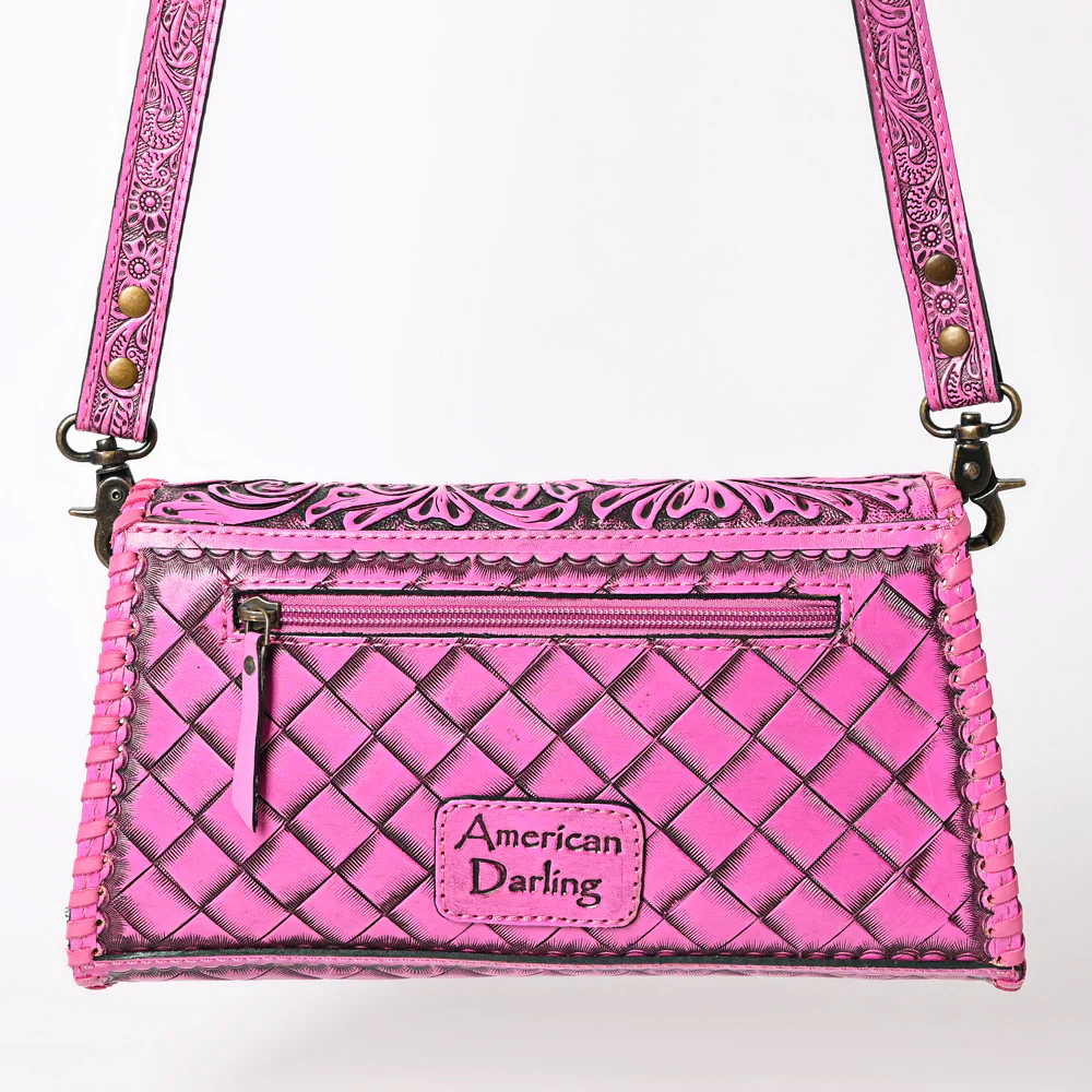 American Darling Leather Purse - Fuchsia - Image 3