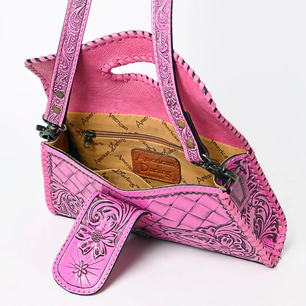 American Darling Leather Purse - Fuchsia - Image 4