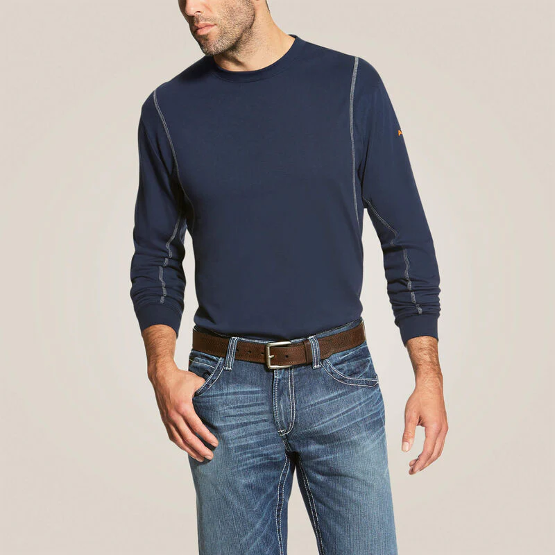 Ariat Men's Fire Resistant AC Crew T-Shirt - Navy