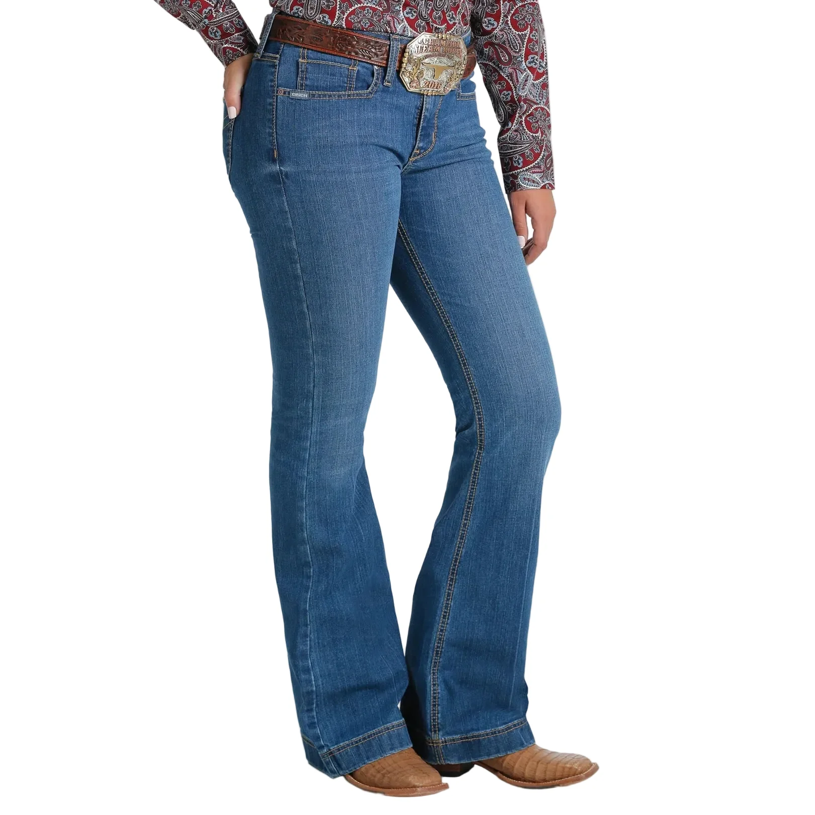 Cinch Women's Slim Fit Lynden Trouser 8/23 - Medium Wash